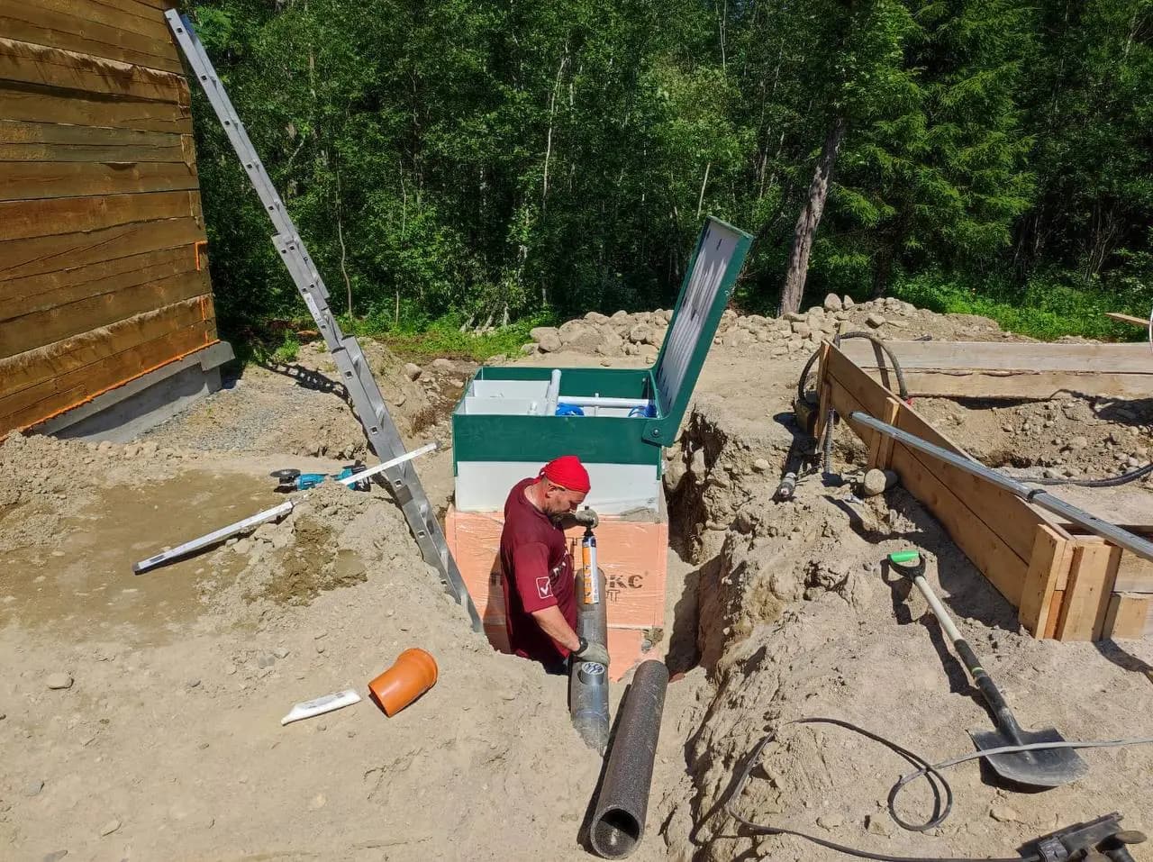 Монтаж Юнилос Астра 5 в с. Ведлозеро